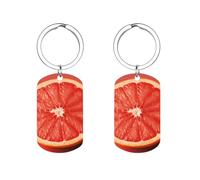 Rkklvbns Porte-clés en métal avec tranche de pamplemousse mûre pour femme - Joli porte-clés élégant pour un usage quotidien - Accessoire durable et polyvalent