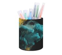 Rkklvbns Porte-stylo liquide coloré rond élégant pour bureau, maquillage, pinceaux de maquillage, boîte de rangement multifonctionnelle pour bureau, maison, art