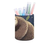 Rkklvbns Porte-stylo rond élégant pour bureau, maquillage, pinceaux de maquillage, boîte de rangement multifonctionnelle pour bureau, maison, art
