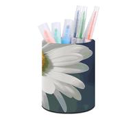 Rkklvbns Porte-stylo rond en forme de marguerite - Élégant - Décoration de bureau - Porte-pinceaux de maquillage - Boîte de rangement multifonction pour bureau et maison