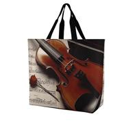 Rkklvbns Sac fourre-tout à bandoulière pour partitions de violon - Sac fourre-tout pour femme - Sac de rangement portable léger et durable pour le travail, les voyages