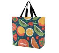 Rkklvbns Sac fourre-tout à motif de fruits pour femme, sac à bandoulière, sac de rangement portable, léger et durable pour le travail, les voyages, sac décontracté