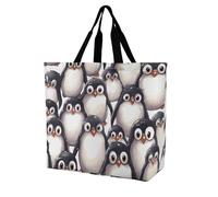 Rkklvbns Sac fourre-tout mignon bébé pingouins esquisse femme sac fourre-tout sac à bandoulière sacs de courses sac de rangement portable léger durable pour le travail voyage sac décontracté