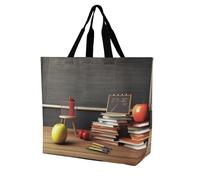 Rkklvbns Sac fourre-tout pour enseignant, salle de classe, tableau noir, sac fourre-tout à bandoulière, sac de rangement portable, léger et durable pour le travail, les voyages, sac décontracté
