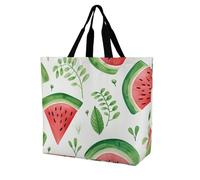 Rkklvbns Sac fourre-tout pour femme avec motif pastèque - Sac fourre-tout à bandoulière - Sac de rangement portable léger et durable pour le travail, les voyages