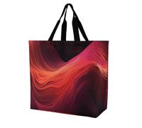 Rkklvbns Sac fourre-tout rouge dégradé pour femme, sac à bandoulière, sac de rangement portable, sac à main léger et durable pour le travail, les voyages, sac décontracté
