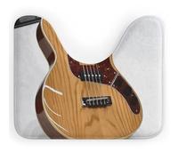 Rkklvbns Tapis de bain antidérapant et absorbant en forme de U pour évier, baignoire, douche et toilettes, motif guitare instrument de musique, 50,8 x 40,6 cm