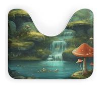 Rkklvbns View of Fantasy River Tapis de toilette en forme de U antidérapant doux et absorbant pour lavabo, baignoire, douche et toilettes, 50,8 x 40,6 cm