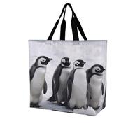 Rkklvbns Young Penguins With Snow Sac fourre-tout pour femme Sac fourre-tout à bandoulière Sac à main de rangement portable léger et durable pour le travail, les voyages