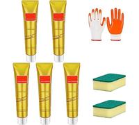 RKLKHJU 2022 New Metal Polishing Paste,Ultimate Metal Polish Cream,Fixini All Metal Polish Cream,Stainless Steel Cleaning Paste,for Copper Chrome Other Metals Polish Cleaner (5PCS)