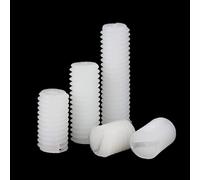 RKODRSMG 5/10/20/30/50/100 pièces M3 M4 M5 M6 M8 M10 M12 vis sans tête en Plastique vis de réglage à Fente en Nylon(20mm,M12-5PCS)