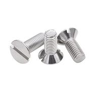 RKODRSMG M2 M3 M4 M5 M6 M8 M10 vis à tête Plate Fendue Filetage métrique Boulon à tête fraisée 304 Acier Inoxydable(10mm (20pcs),M8)