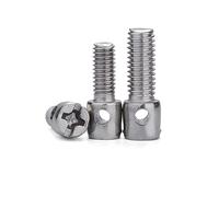 RKODRSMG M4 M5 M6 Croix Trou Tête en Acier Boulon À Oeil Plomb Joint Voiture Ampèremètre Tas Fil Compteur D'électricité Vis(30mm (20pcs),M6)