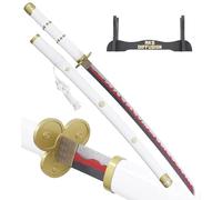 RKS Diffusion One Piece Katana Lame en Bois Ame No Habakiri Epee Zoro Sabre Amenohabagiri Enma + Présentoir en Bois Inclus