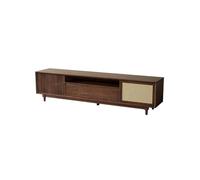 RKVXCJHDR Meuble TV 200cm Meuble Divertissement Noyer Massif pour Salon, Armoire de Rangement Rustique pour Particuliers/Hôtels/Hébergements Consoles de Télévision pour Le Salon
