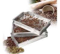 RKXKJ Ensemble De Tamis De Calibrage pour Grains De Café, Tamis À Grains Ronds en Acier Inoxydable, 10 Niveaux/Cadre De Montage, Conception Détachable, pour Une Torréfaction Précise