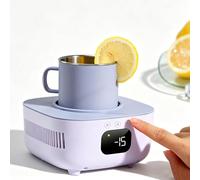 RKXKJ Gobelet Isotherme Portable 0,2 L, Mini Refroidisseur De Boissons Électrique, avec Contrôle Numérique De La Température, Câble De Données De 1,5 M, Orifices De Ventilation, Commandes Tactiles