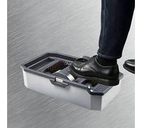 RKXKJ Machine De Nettoyage De Semelles De Chaussures, Grattoir À Bottes, avec 3 Brosses, 1 Tampon Absorbant, Sortie D'évacuation, 4 Tapis Antidérapants, sans Électricité, Conception Démontable