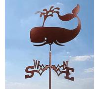 RKYRRKI Girouette décorative en acier inoxydable pour jardin, terrasse, cour, baleine