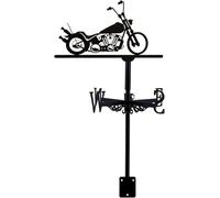 RKYRRKI Girouette décorative en métal exquise pour moto, girouette rotative en fer, art, montagne, motocross, course à vent, indicateur de direction du vent pour ou,