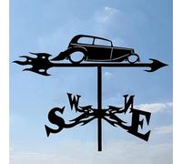 RKYRRKI Girouette en fer rétro avec support de toit, décoration de jardin, indicateur de direction, tonnelle, voiture