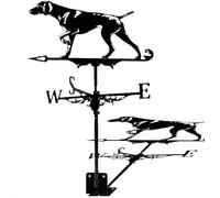 RKYRRKI Girouette en forme de flèche pour chien avec support de toit - Indicateur de direction du vent créatif - Revêtement rouille pour support métallique extérieur