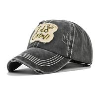 Rkz305 Casquette de baseball avec ruban de sensibilisation au cancer du sein pour femme, noir 3, Taille unique