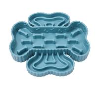 Rkz488 Distributeur de nourriture à ventouse pour chien âgé Stimulation mentale Jouet pour lécher l'ennui Intérieur et extérieur Bleu 24 x 23,5 x 3,8 cm