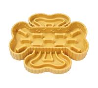 Rkz488 Distributeur de nourriture à ventouse pour chien âgé Stimulation mentale Jouet pour lécher l'ennui Intérieur et extérieur Jaune 24 x 23,5 x 3,8 cm