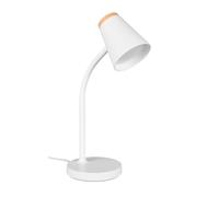 RL LIVE YOUR LIGHT Lampe de table LED - Hauteur : 36 cm - 1 ampoule - Marron - Blanc - Plastique