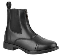 RL24 Bottines d'équitation Jodhpur Compagnon FZ en cuir synthétique noir pour enfants, femmes et hommes [Taille 29-46], Noir , 41 EU