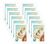 RLAVBL 12 Cadres 10x15cm Magnétiques Blancs avec Dos Autocollant
