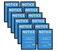 RLAVBL 12 Cadres Photo A4, Cadre Magnétiques Noirs avec Le Dos Autocollant, Cadres A4 Aimantés pour La Fenêtre,La Porte, Le Réfrigérateur