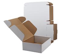 RLAVBL Boîte Carton en Blanche 30,5x22,9x10,2 cm, Lot de 20 Boites Carton d'Expédition