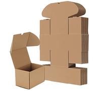 RLAVBL Boite Carton Expédition 15.3x10.2x10.2 cm, Lot de 25 Boites Carton en Marron