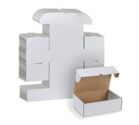 RLAVBL Boite Carton Expédition 22.9x15.3x7.1 cm, Lot de 25 Boites Carton en Blanche