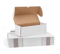 RLAVBL Boite Carton Expédition 30.5x10.2x10.2 cm, Lot de 25 Boites Carton en Blanche