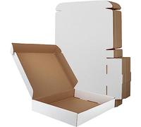 RLAVBL Boite Carton Expédition 33x25.4x5.1 cm, Lot de 25 Boites Carton en Blanche