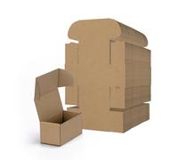 RLAVBL Lot de 100 petites boîtes d'expédition en carton ondulé marron 4,6 x 2,2 x 2,2 cm