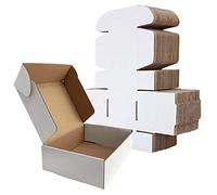 RLAVBL Lot de 25 Boites en Carton 17.8x12.7x5.1 cm, Carton Emballage Colis Blanche, Petites Boîtes d'Expédition