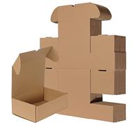 RLAVBL Lot de 25 cartons d'expédition en carton ondulé marron 22,9 x 15,2 x 7,6 cm