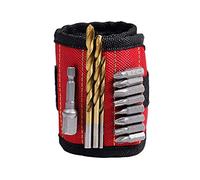 RLBSL - Bracelet Magnétique Poignet Outil 15 Aimants puissant N40 bricolage Porte Visserie, Écrous, Boulons, Clous ... ROUGE - 38 x 9 cm - idée cadeau