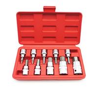 RLCJBMSUG Clé à Douille hexagonale intérieure 1/2" Britannique, Roue à cliquet Rapide, tête intérieure 3/8", Embouchure extérieure, Pointe hexagonale Conique, Jeu d'adaptateurs