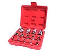 RLCJBMSUG Jeu de 14 clés à Douille 1/4, 3/8 et 1/2" E4-E24, clé hexagonale de Type E, tête Allen, Outils de réparation Automobile