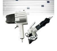 RLCJBMSUG Outil de cerclage pneumatique, tendeur et Coupe-scelleur Robuste, Largeur de Sangle : 19/25/32 mm, Outil de cerclage 3 en 1, tendeur et Coupe-scelleur (19 mm)