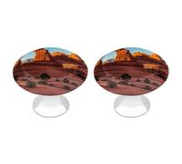 RLDOBOFE Arches National Park - Lot de 2 boutons d'armoire ronds standard pour tiroirs, commodes, portes d'armoire, de cuisine, de salle de bain