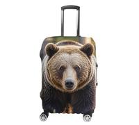 RLDOBOFE Bear Housse de protection pour valise, anti-rayures, lavable, élastique, blanc, L, Élégant