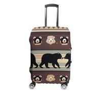 RLDOBOFE Bear Housse de protection pour valise, anti-rayures, lavable, élastique, blanc, M, Élégant