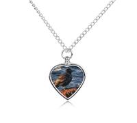 RLDOBOFE Bird by Stone Collier urne funéraire en forme de cœur pour cendres - Bijou souvenir avec entonnoir - Médaillon urne pour femme et homme pour contenir les cendres de vos proches