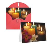 RLDOBOFE Carte de vœux vierge avec enveloppes - Bougies aromatiques - 20,3 x 15,2 cm - Cartes de vœux « Thinking of you » - Cartes vierges - Cartes de remerciement, cartes de mariage pour toutes les
